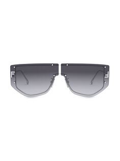 Металлические солнцезащитные очки прямоугольной формы с защитой от солнца Fendi
