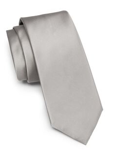 Шелковый галстук Emporio Armani, серебряный