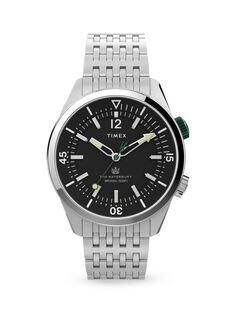 Часы Waterbury из нержавеющей стали Timex, серебряный