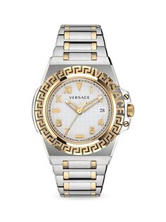 Часы с браслетом из нержавеющей стали Greca Reaction Versace, серебряный