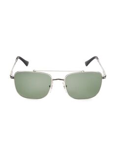 Квадратные солнцезащитные очки 55 мм Persol, серебряный