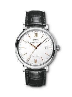 Часы Portofino из нержавеющей стали и ремешка из кожи аллигатора IWC Schaffhausen