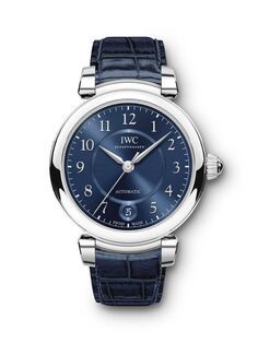 Часы Da Vinci из нержавеющей стали с ремешком из кожи аллигатора IWC Schaffhausen