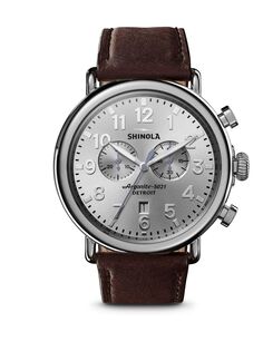 Часы Runwell Two-Eye Chronograph Shinola, коричневый