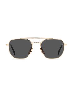 Круглые солнцезащитные очки 54 мм David Beckham, золотой