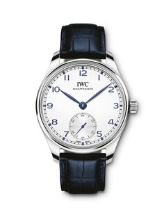 Часы Portugieser из нержавеющей стали и ремешка из кожи аллигатора IWC Schaffhausen