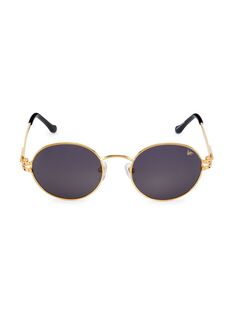 Овальные солнцезащитные очки с молнией Miami Vice Vintage Frames Company, желтый