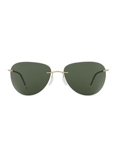 Каплевидные солнцезащитные очки TMA Gastein 62 мм Silhouette, золотой