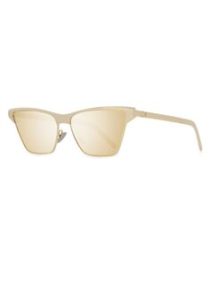 Зеркальные квадратные солнцезащитные очки 59 мм Givenchy, золотой