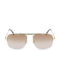 Прямоугольные солнцезащитные очки Clifton 58 мм Paul Smith, золотой