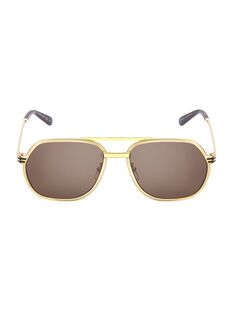 Солнцезащитные очки-пилоты Seasonal Icon 60M Gucci, золотой