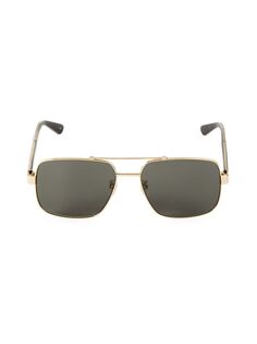 Солнцезащитные очки-авиаторы 60 мм Gucci, золотой