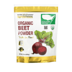 Порошок из органической свеклы 240 г SUPERFOODS California Gold Nutrition