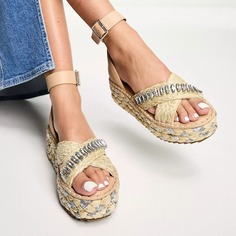 Эспадрильи River Island Embellished Wedge, персиковый