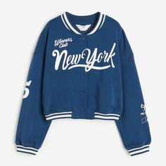 Бейсбольная куртка H&amp;M Kids Oversized New York, синий H&M