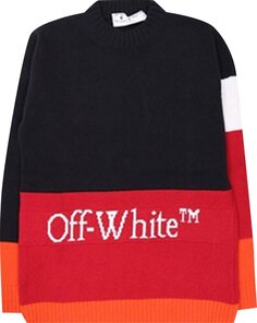Толстовка Off-White Color Block Off Crewneck &apos;Blue/Red&apos;, синий