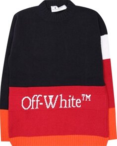 Толстовка Off-White Color Block Off Crewneck &apos;Blue/Red&apos;, синий