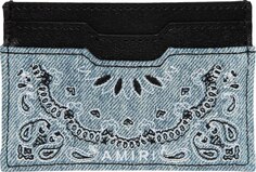 Визитница Amiri Bandana Denim Card Holderg, синий