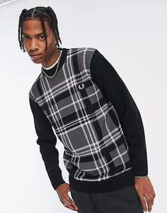 Джемпер Fred Perry Tartan Panel, черный