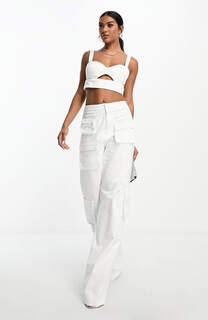 Джинсовые брюки-карго от комплекта AFRM Maxwell Co-ord, белый