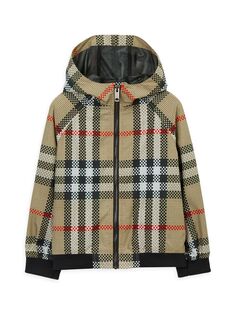 Куртка Little Boy&apos;s &amp; Boy&apos;s Troy в клетку на молнии Burberry