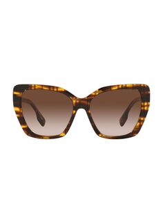 Квадратные солнцезащитные очки 55 мм Burberry, коричневый