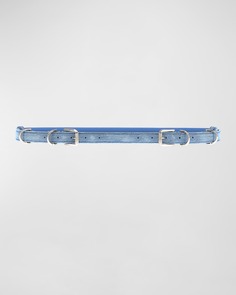 Узкий ремень из потертой джинсовой ткани Voyou Givenchy