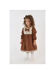 Платье для девочки из гипюра с круглым вырезом, длинными рукавами и ободок для волос, комплект из 2 предметов Catz Kids Catz Kids