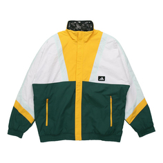 Куртка Adidas UB JKT SILO Logo Casual Sports Colorblock Forest Green, Зеленый/Желтый/Белый
