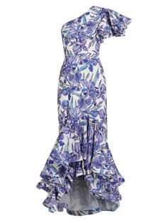 Платье Corocora с цветочным принтом No Pise La Grama, синий