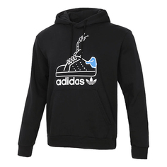 Толстовка Adidas originals Worm Casual Sports hooded Printing Pullover Black, Черный