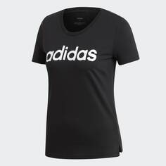 Футболка adidas Brush Effect Logo Graphic, черный/белый