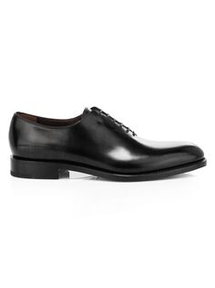 Кожаные классические туфли на шнуровке Angiolo FERRAGAMO, черный