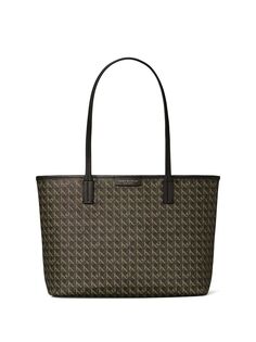 Маленькая большая сумка с принтом Ever-Ready Basketweave Tory Burch, черный