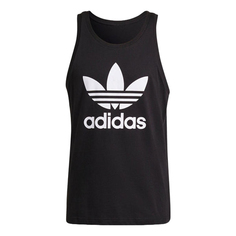 Майка Adidas originals Trefoil Tank Contrasting Colors Large Logo Sports Training Vest Black, Черный