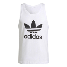 Майка Adidas originals Trefoil Tank Contrasting Colors Large Logo Sports Training Vest White, Белый