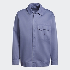 Куртка-рубашка Adidas Adicolor, темно-синий/фиолетовый
