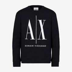 Свитшот Armani Exchange Icon Logo Crew Neck, темно-синий