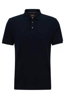 Футболка-поло Hugo Boss Mercerized Cotton Polo, темно-синий