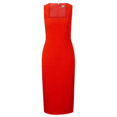 Платье Boss Square-Neck Slim-Fit, оранжевый