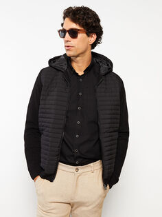 Мужское трикотажное пальто с капюшоном стандартной выкройки LCWAIKIKI Classic