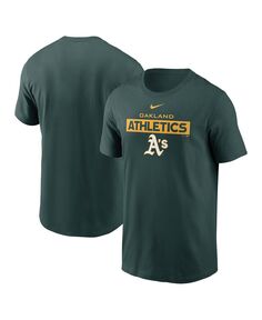 Мужская зеленая футболка oakland athletics team Nike, зеленый