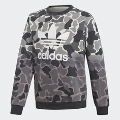 Свитшот Adidas Camo Trefoil, серый/мультиколор