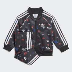 Спортивный костюм adidas SST, черный/мультиколор