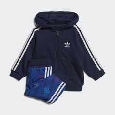 Спортивный костюм Adidas Originals, темно-синий/белый