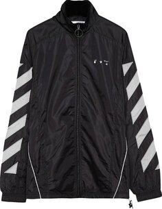 Ветровка Off-White Diag Nylon Tracktop &apos;Black/Limestone&apos;, черный