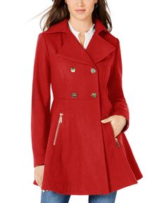Женское двубортное пальто с юбкой Laundry by Shelli Segal, красный