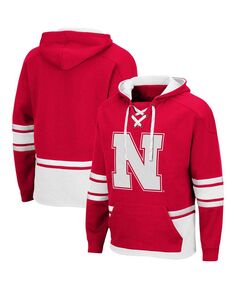 Мужская толстовка с капюшоном scarlet nebraska huskers lace up 3.0 pullover Colosseum