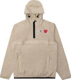 Куртка Comme des Garçons PLAY x K Way Half Zip Jacket &apos;Beige&apos;, кремовый