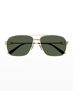 Квадратные металлические солнцезащитные очки Navigator Cartier